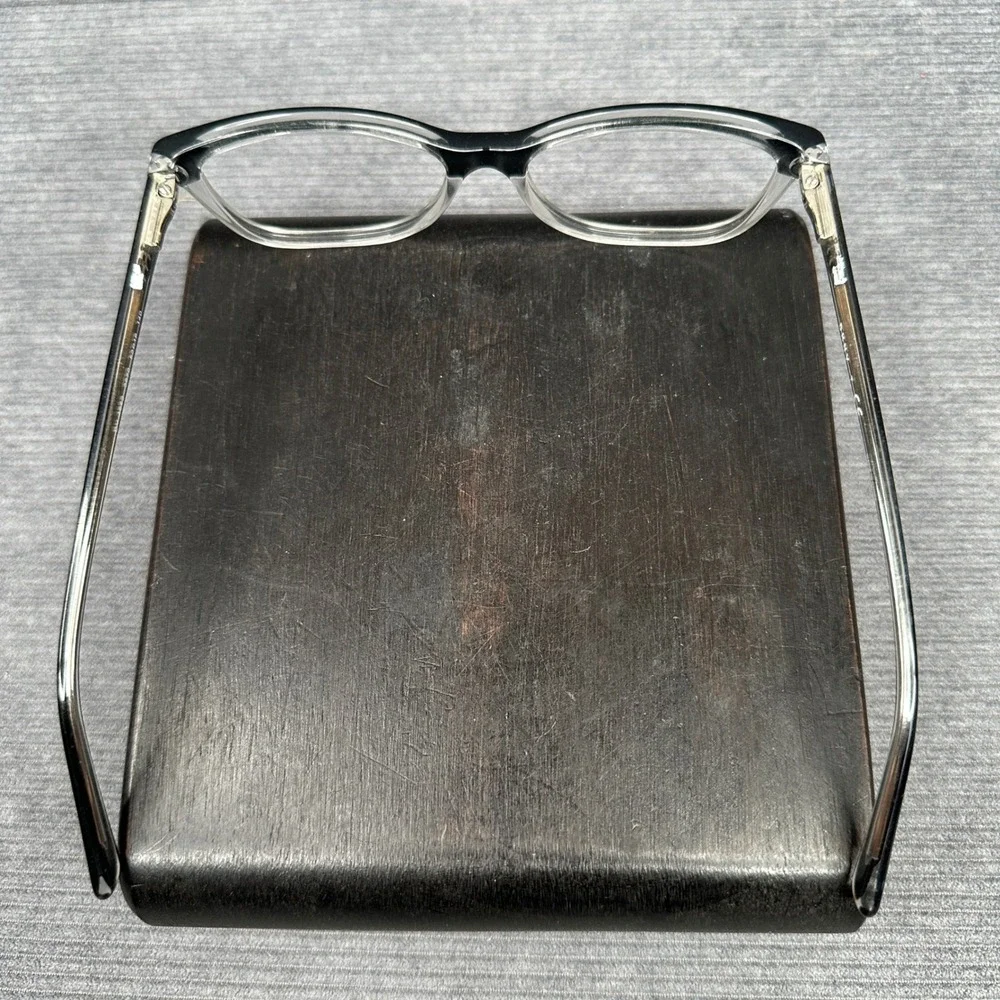 DKNY DY 4662 3670 Black Clear Cat Eye Y2K Eyeglass Frames 52-16-140 Womens